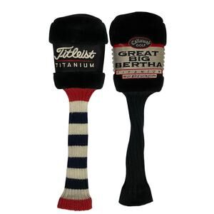 Callaway Golf Club Head Cover Sock Great Big Bertha Titanium War Bird Lot Of 2